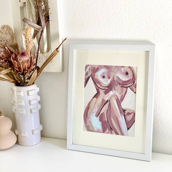 Charley Taylor Art – wholesale Art print – Figurative Nude Art Print ‘Blushing’