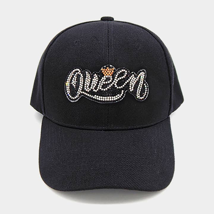Wona Trading, Inc. - Wholesale Baseball Cap - Women's - Bling Queen Message Pointed Baseball Cap