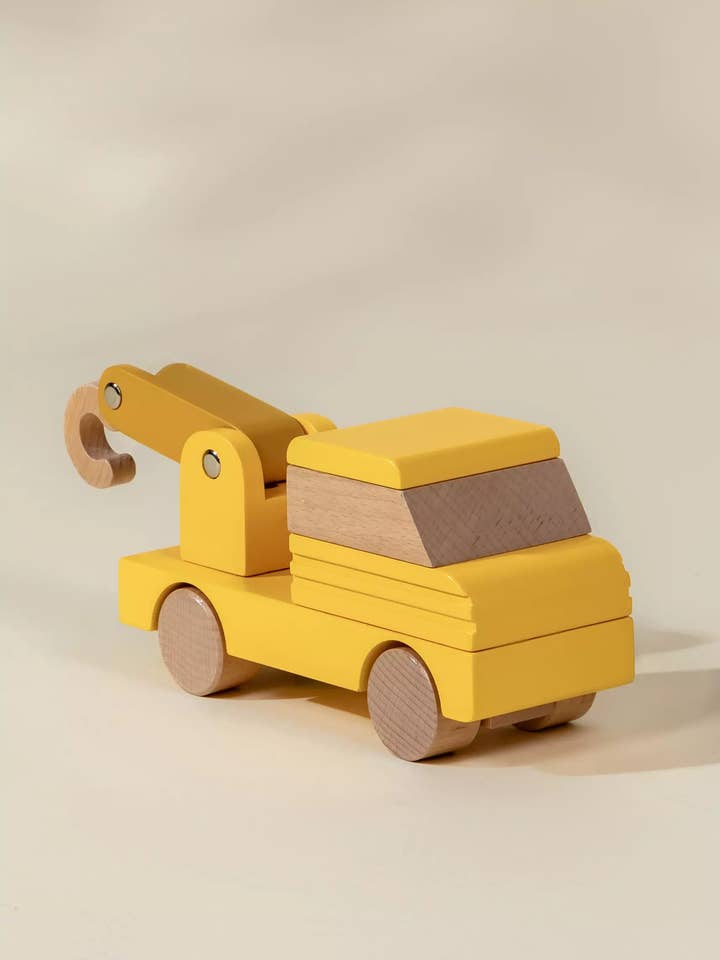 Wooden Construction Vehicle - Tow Truck for wholesale by Coco Village