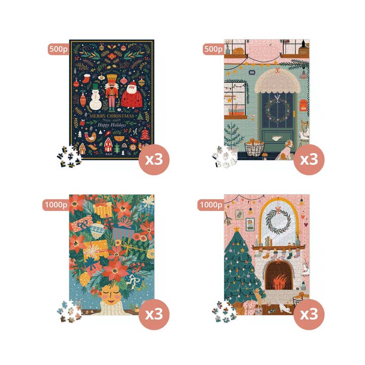 Christmas 12 Puzzle Set for wholesale by Maison Joliette