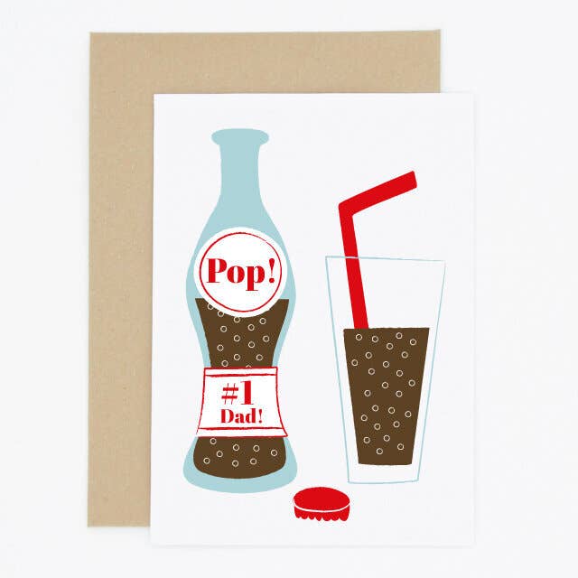 Biglietto vintage per la festa del papà Soda Pop per la vendita all'ingrosso da parte di Madame Annie et Fils