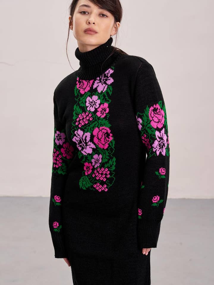 Handmade Originals Ukraine - Wholesale Dress – Women's - Knitted Warm Dress Horobina5