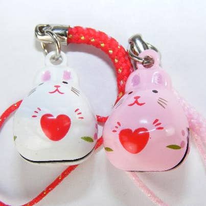 70560 Rabbit W/heart Bell-10 for wholesale by BCmini