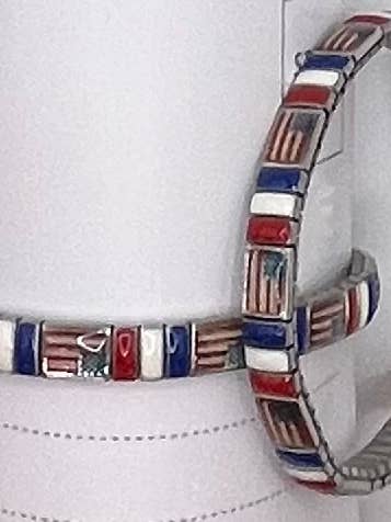 Item# 1776 Stainless Steel Bracelet / American Flag for wholesale by BBToo
