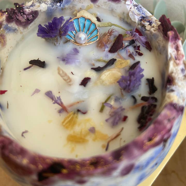 Lilium Blanc - Wholesale Jar/Filled Candle - Lime Candle, Soy Wax & Floral Jesmonite1