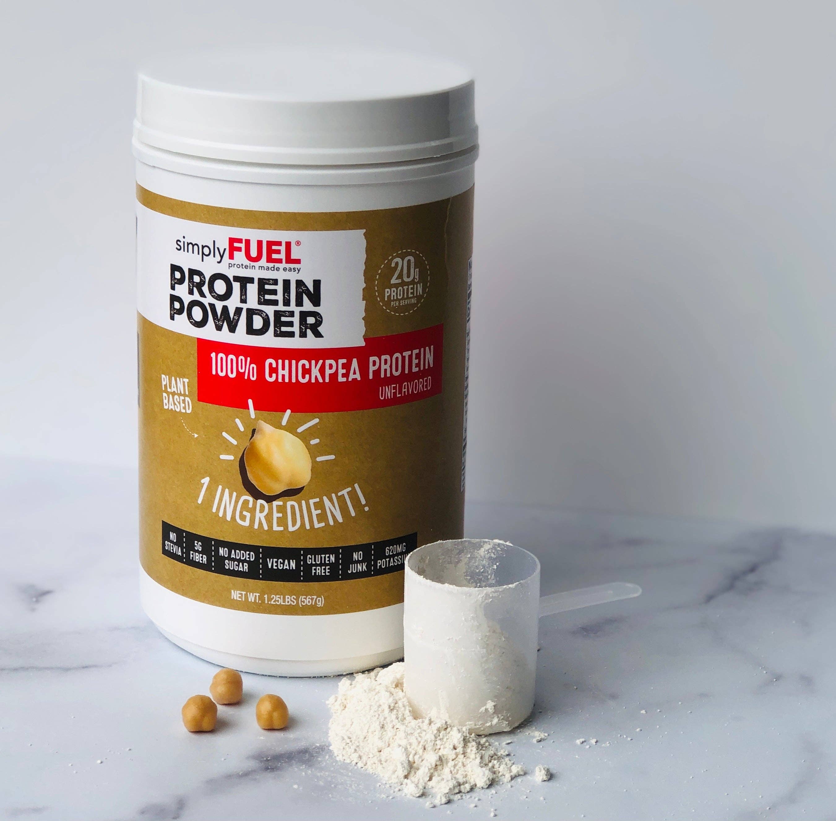 simplyFUEL - Wholesale Protein/Superfood Powder - 1-Ingredient Chickpea Protein Powder: 20g Protein!1