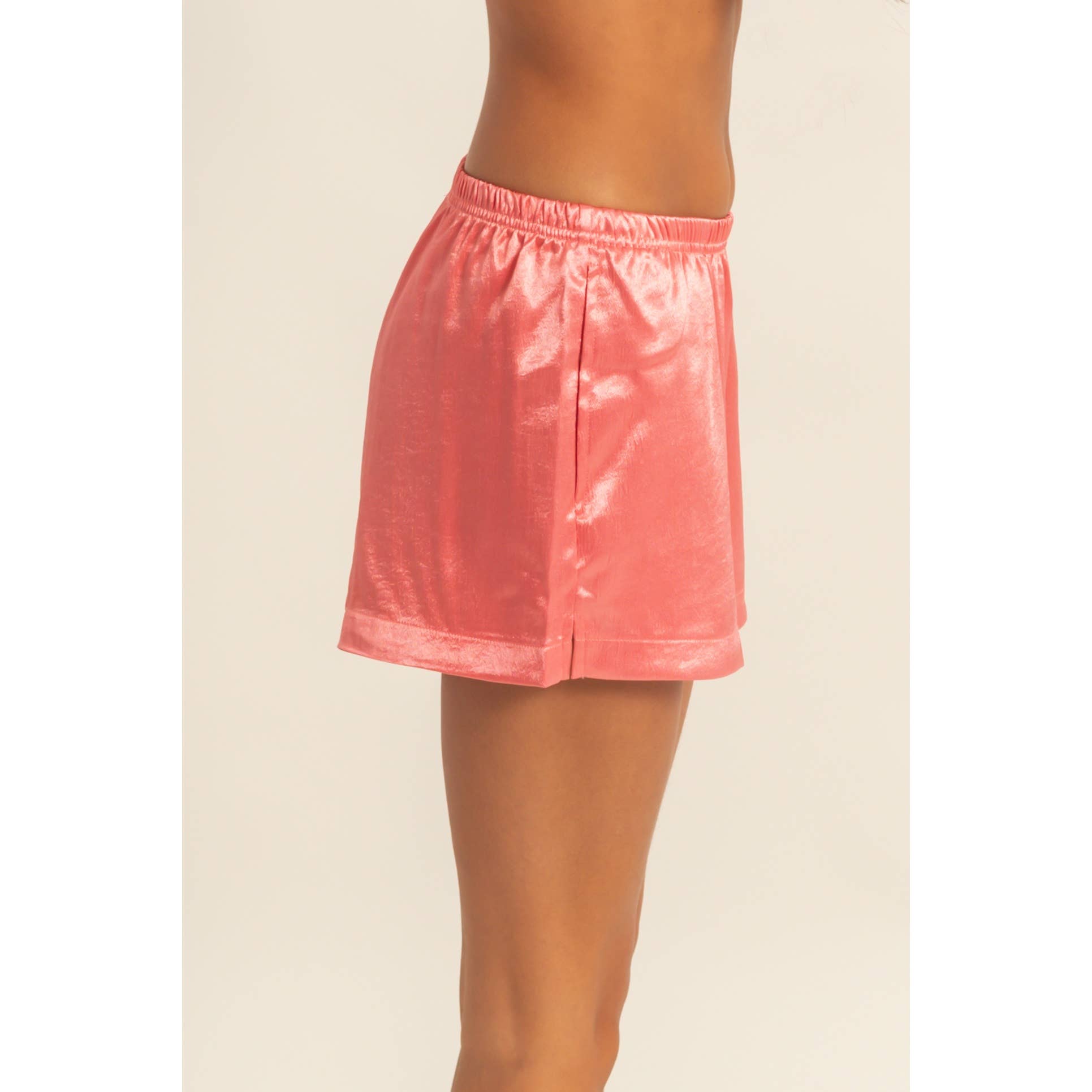HYFVE - Wholesale Shorts - Women's - Satin Elastic Waist Shorts With Side Slit9