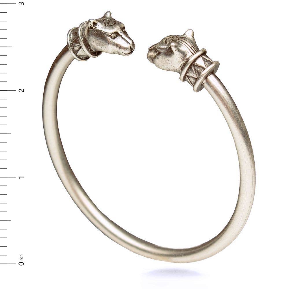 Discoveries, Inc. - Wholesale Cuff Bracelet - Egyptian Cat Cuff Bracelet - Silver Finish - Bastet Goddess2