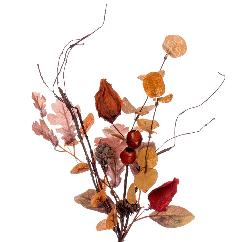 Vickerman 5' Autumn Orange Assorted Leaf Garland for wholesale on Faire1