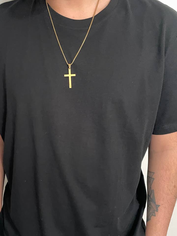 Gold Essential Cross for wholesale by Silver & Bare