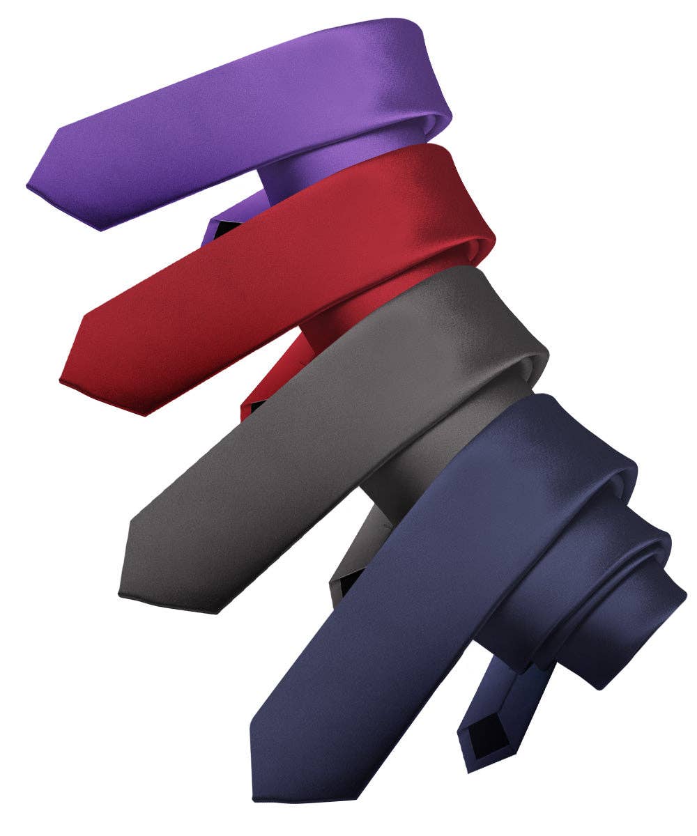 Dubal Brothers - Vente Cravate – homme - Cravate fine unie (4 paquets) par Vittorio Farina14
