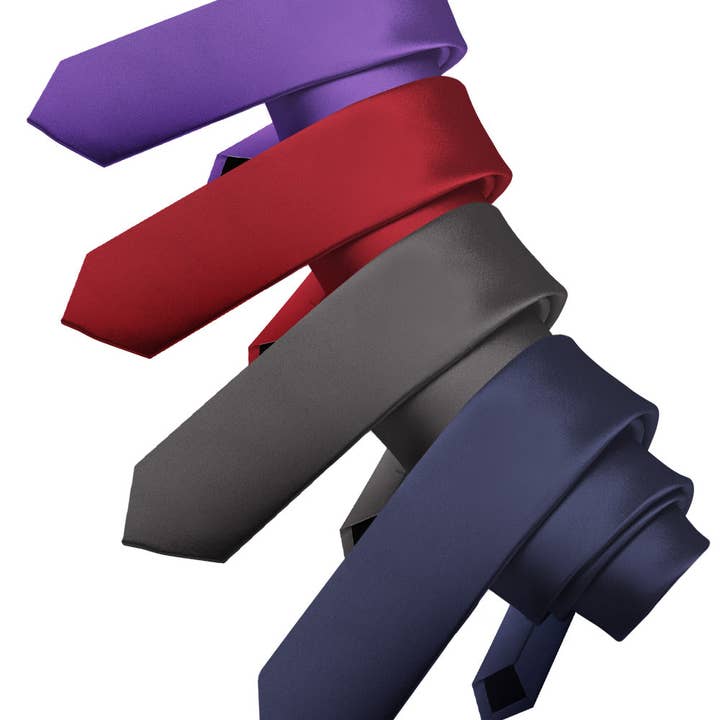 Dubal Brothers – wholesale Necktie – Men’s – Vittorio Farina Solid Skinny Necktie (4 Packs)73