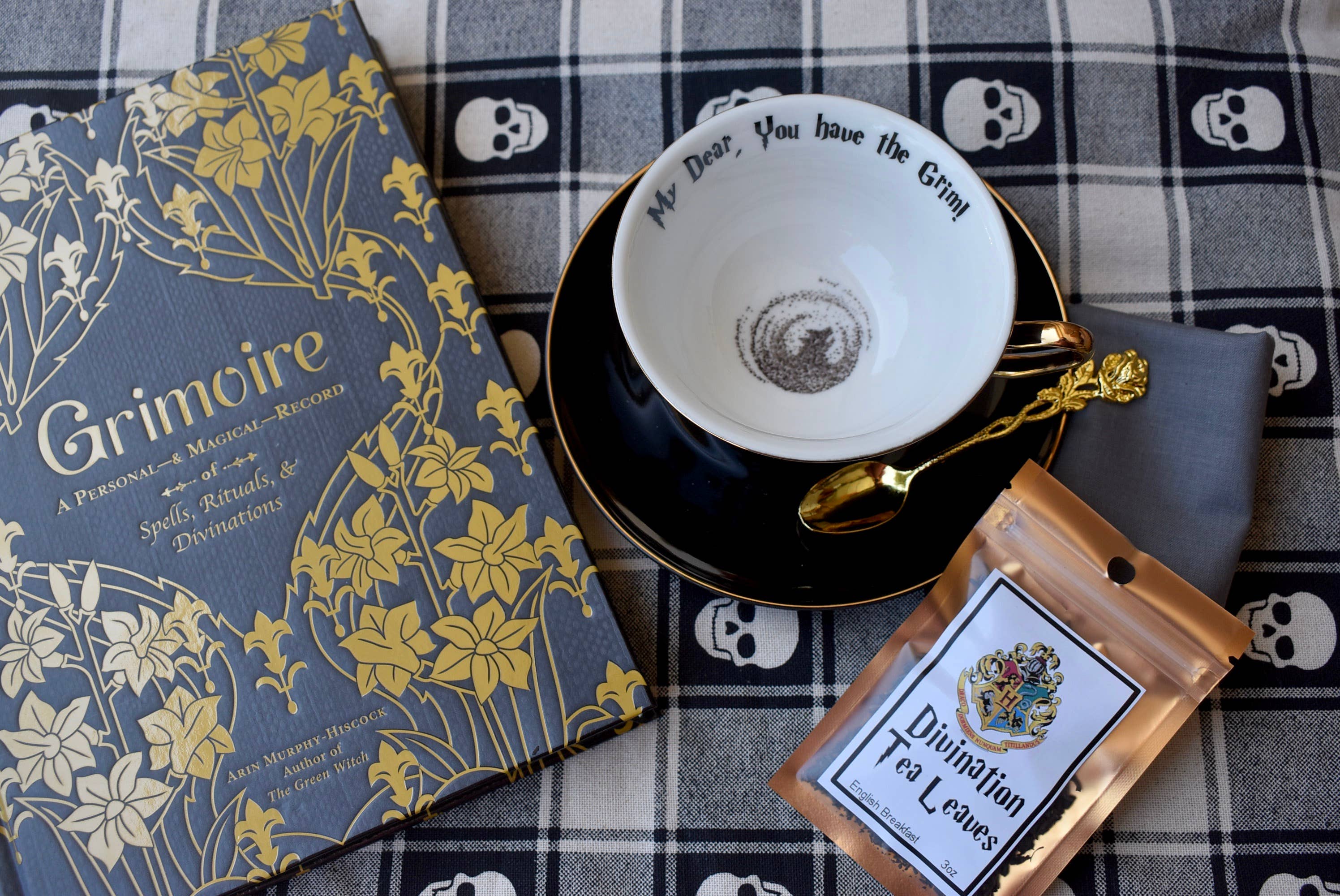 All Little Cute Things - Vendita all'ingrosso Tazza da tè/caffè - Tazza da tè con lettura delle foglie di tè "My Dear You Have the Grim" in fine porcellana5