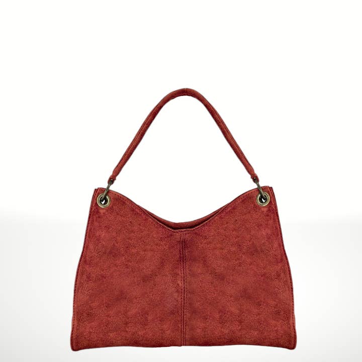 ITALIAN'S LEATHER - Wholesale Shoulder Bag - Women's - Riccio Suede Leather Bag 2202149