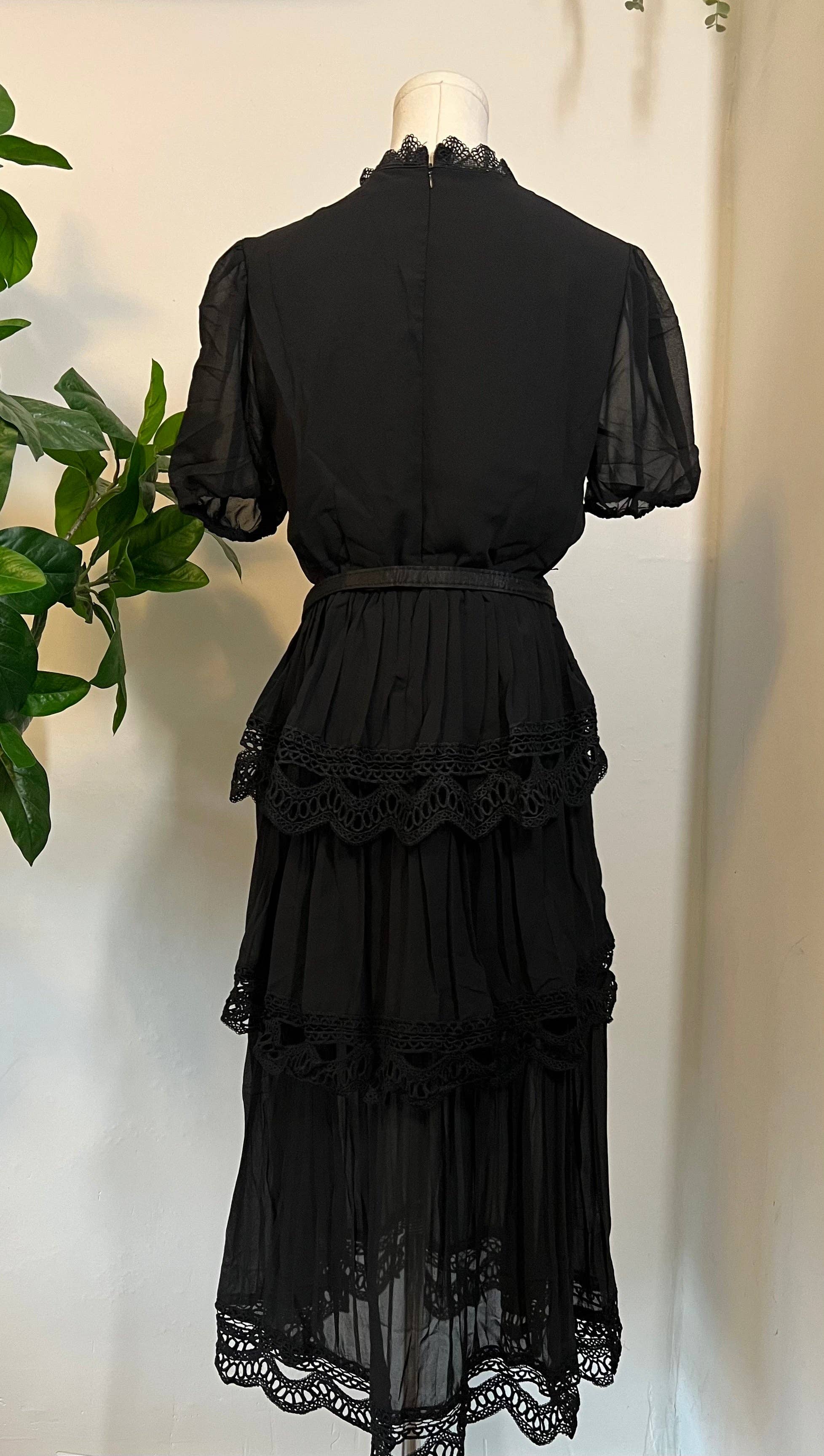 Witchwood Bags - Wholesale Dress - Women's - Annabel - Romantic Cottage Goth Tiered Dress - READY TO SHIP8