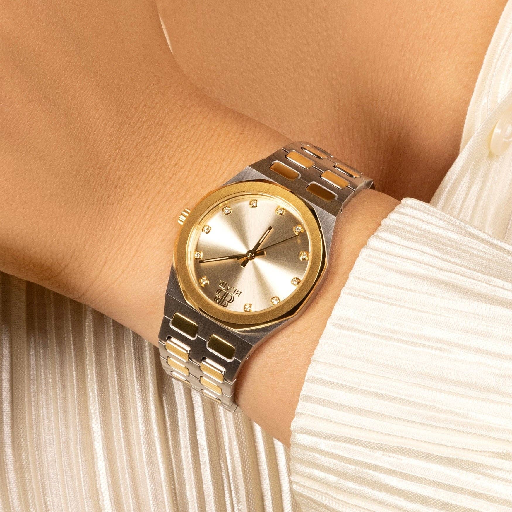 BLAIR - Wholesale Wrist Watch - Women's - Lady Master Bicolor - Gold Diamond Dial1