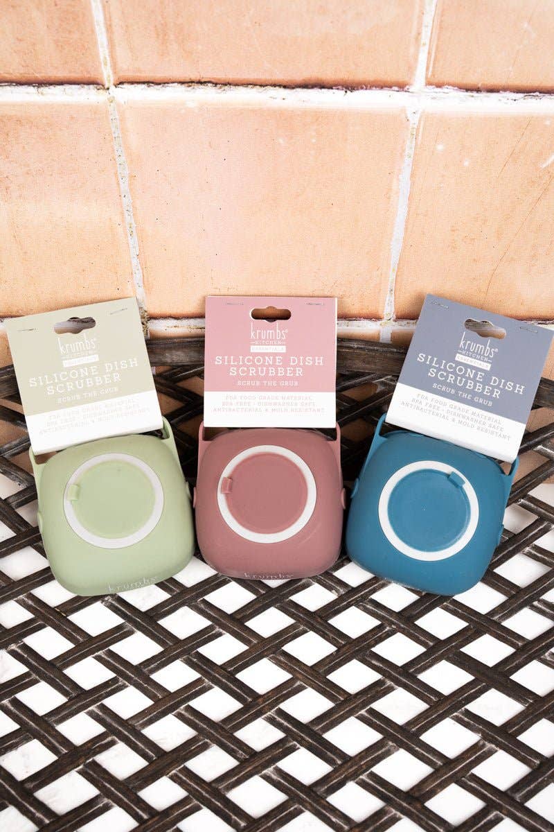 Wholesale Accessory Market - Wholesale Cleaning Sponge - One Krumbs Kitchen Silicone Dish Scrubber  - SHIPS ASSORTED0