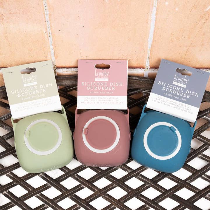 Wholesale Accessory Market - Wholesale Cleaning Sponge - One Krumbs Kitchen Silicone Dish Scrubber - SHIPS ASSORTED