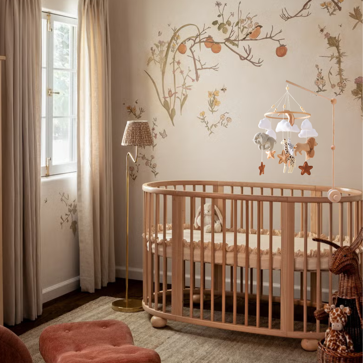 Joymaxx - Wholesale Baby Mobile - Handmade Baby Mobile Safari Animal | Felt & Wood1