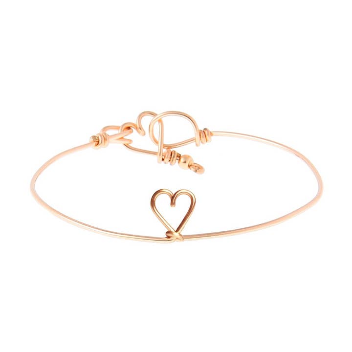 Jonc Paris mon amour lisse goldfilled rose pour la vente par PADAM PADAM