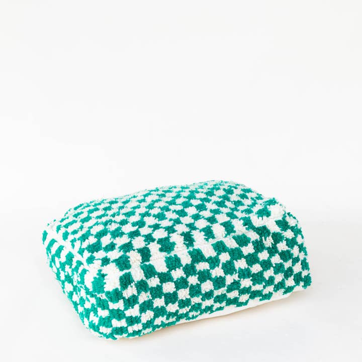 Voyage - Venta al por mayor Puf - Puf otomano marroquí cuadriculado hecho a mano8