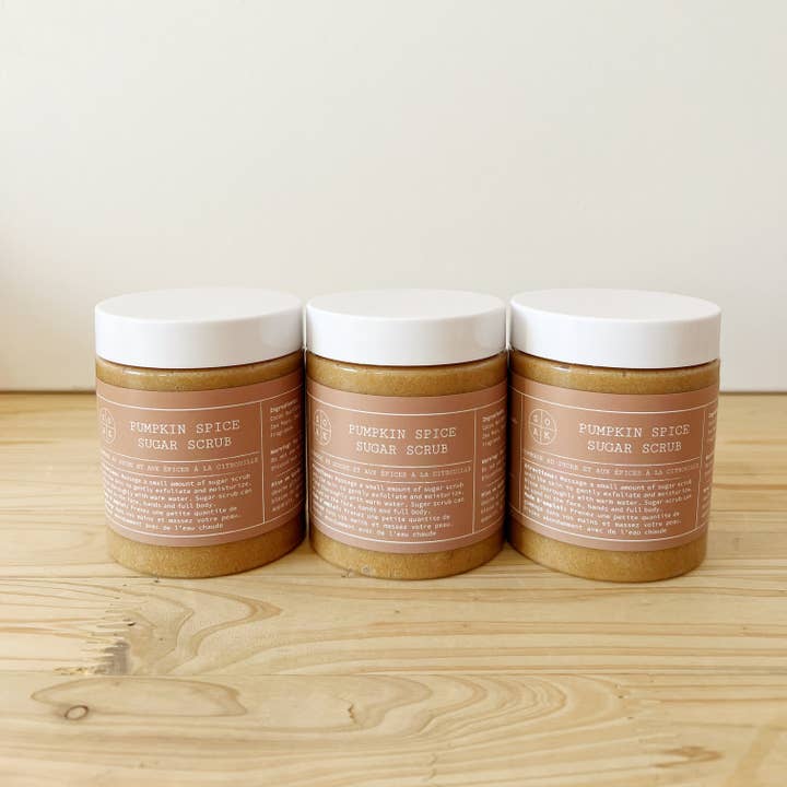 Gommage au Sucre Épices de Citrouille - 8oz - Fabriqué au Canada pour la vente par SOAK Bath Co