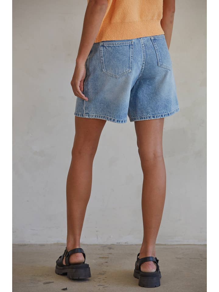 BD281 | Denim Straight Leg Shorts for wholesale on Faire
