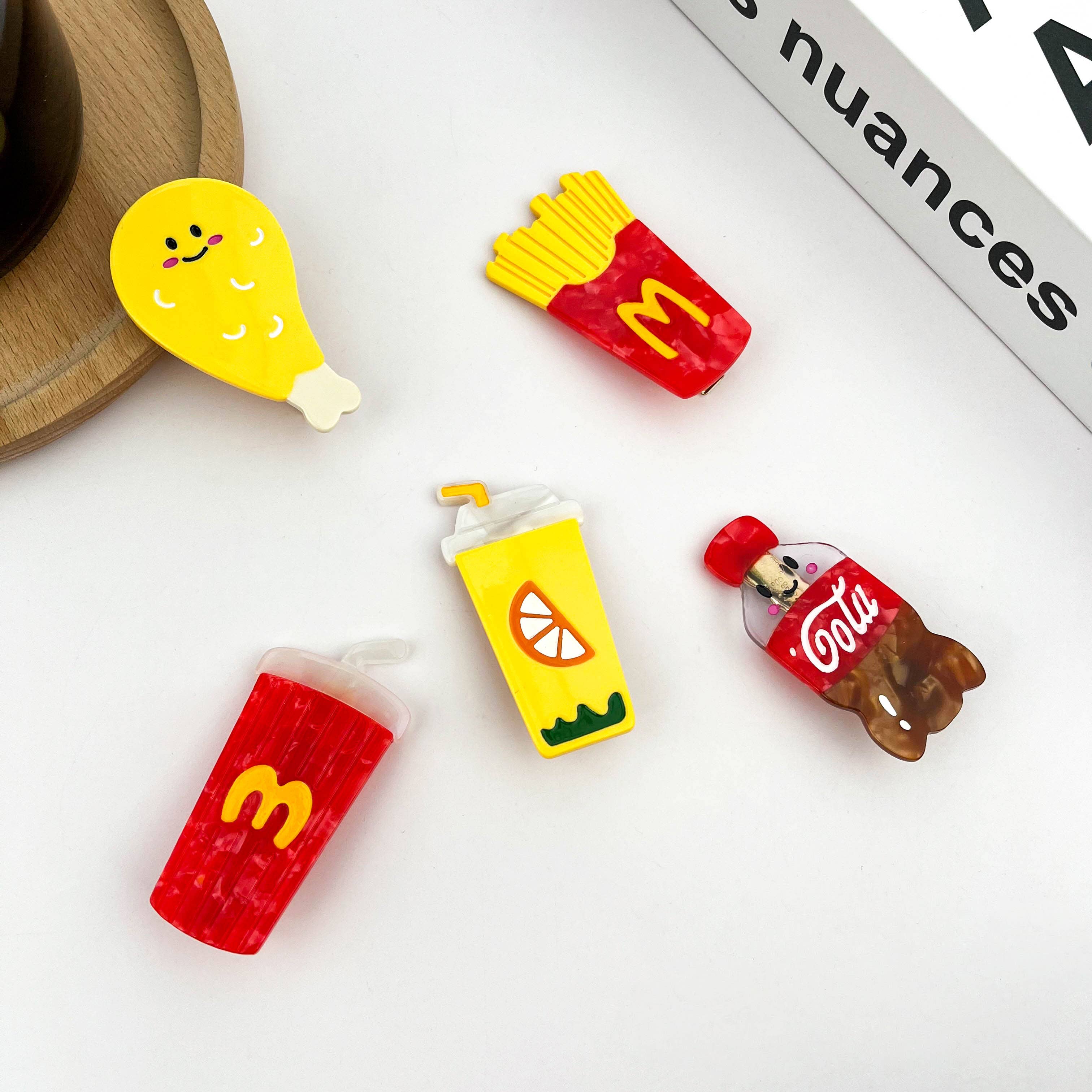 TheDivaSoap - Wholesale Hair Clip - Women's - Fun & Stylish Coke Fries Duckbill Clip, Eco-friendly Claw10