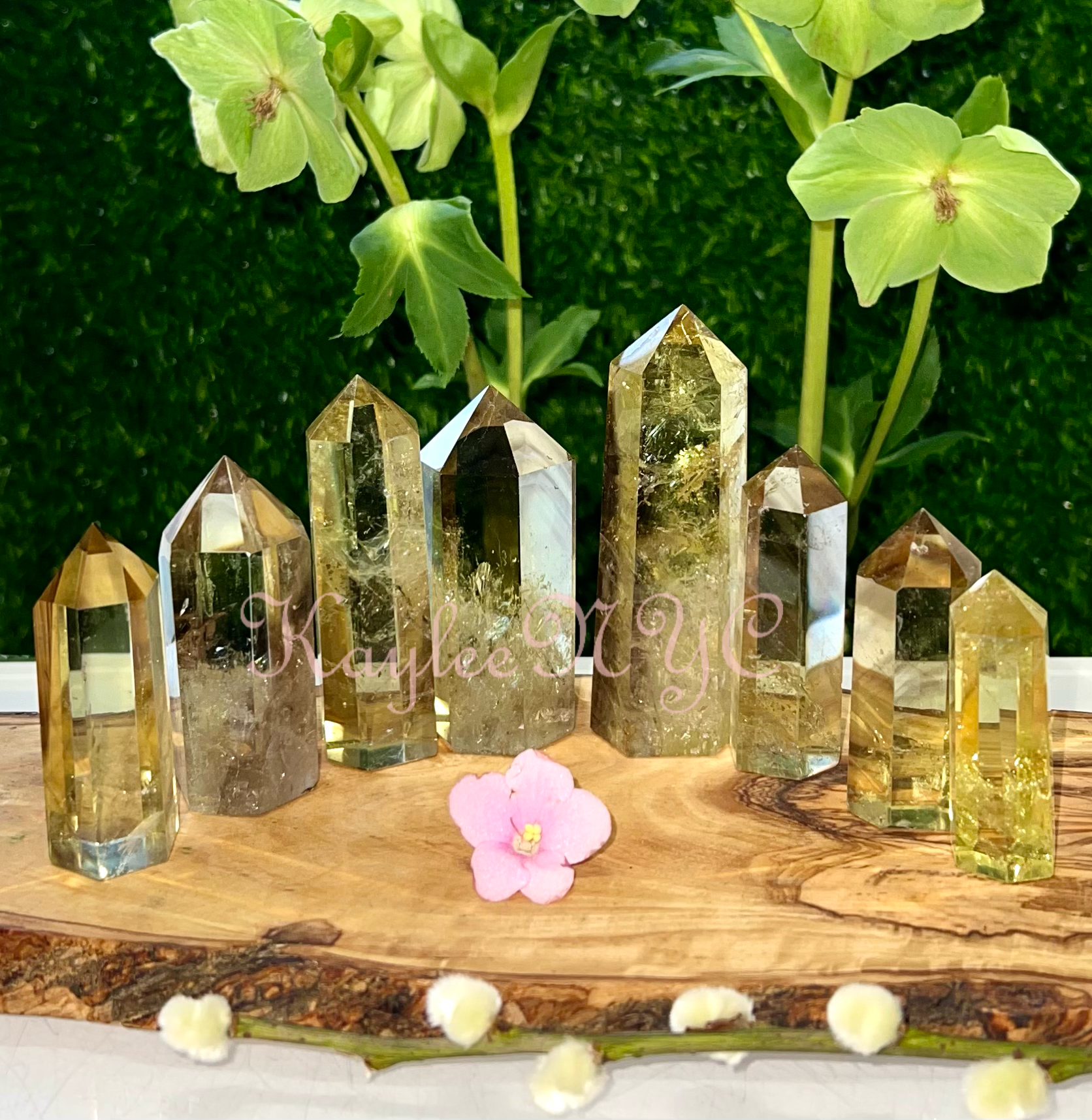 KayleeNYC - Vente Pierre et cristal de spiritualité - Obélisque en citrine Tower Point Crystal Energy Healing, 1 lb1