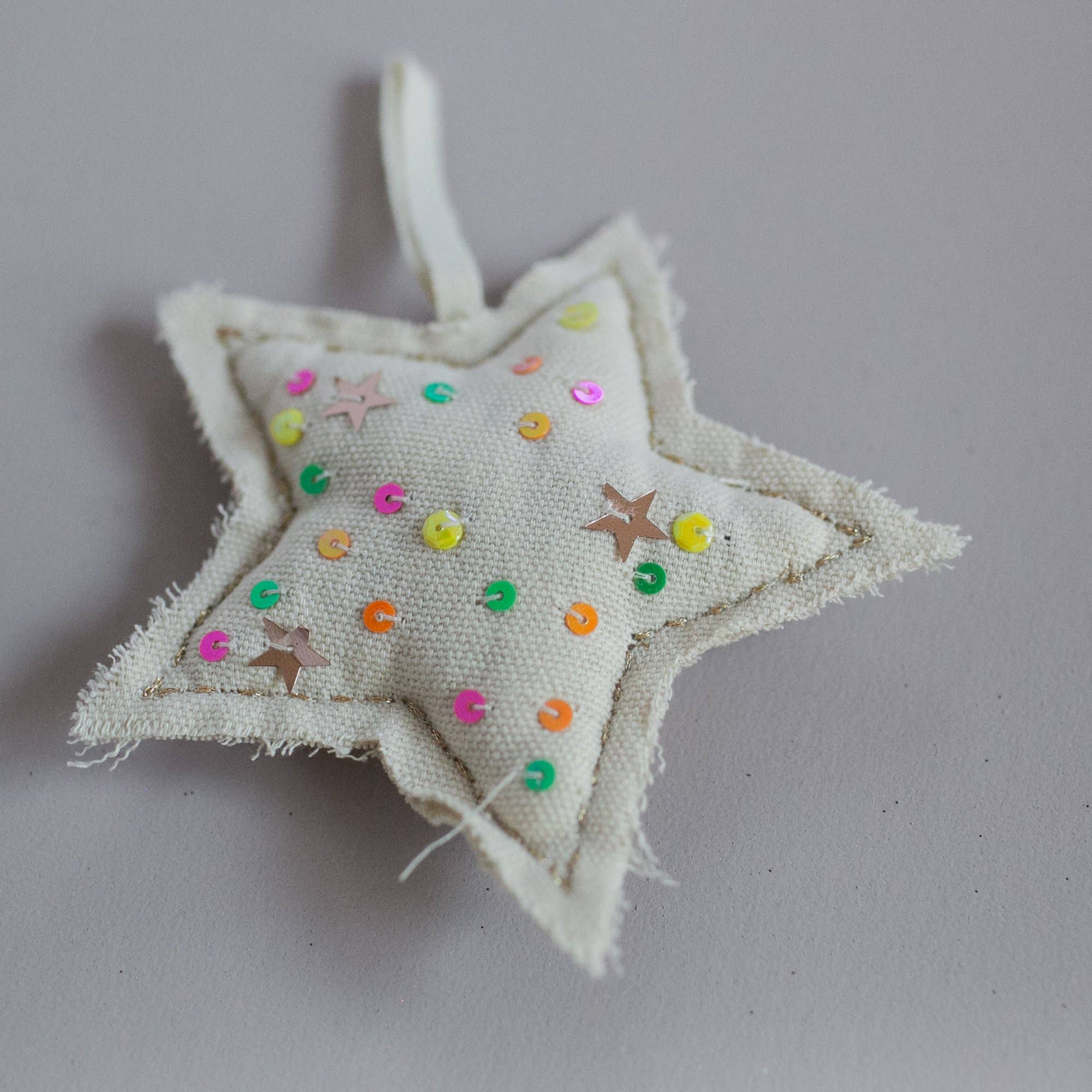 Skippy Cotton - Wholesale Ornament - Neon Confetti Star, Cotton-filled Ornament2