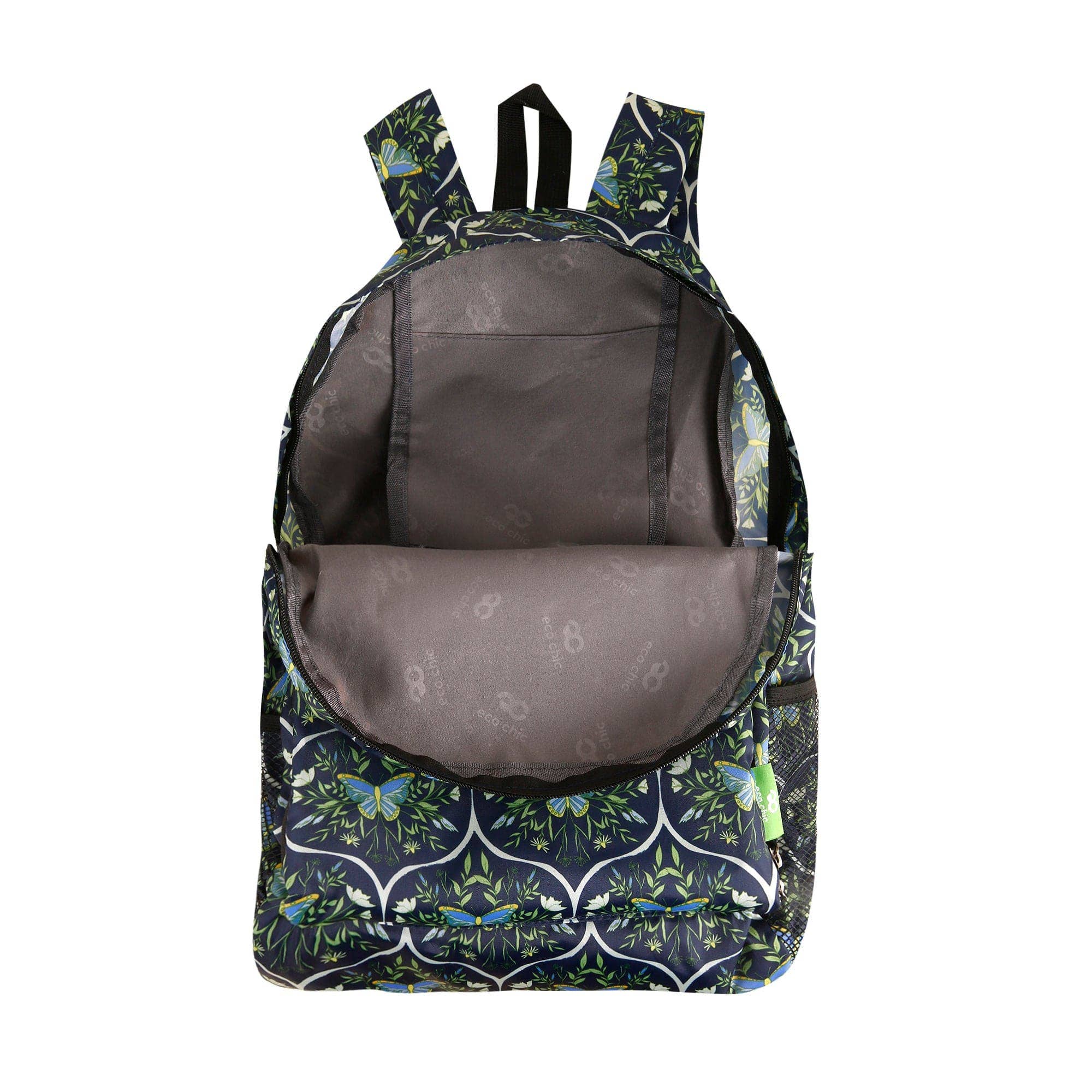 Eco Chic - Wholesale Backpack - Women's - Eco Chic Lightweight Foldable Backpack Butterflies1