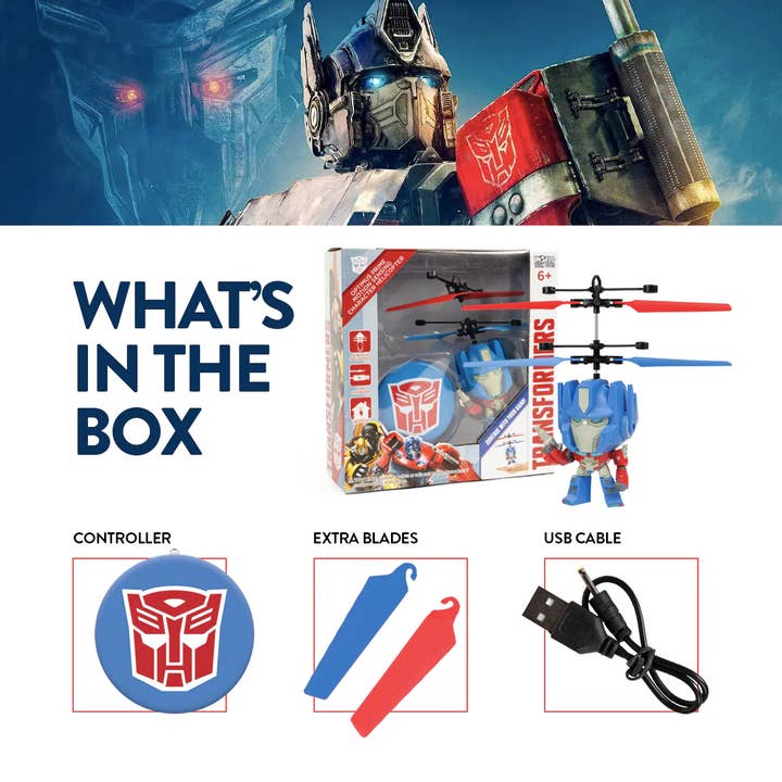 World Tech Toys - Wholesale Toy Plane - Kids - Transformers Optimus Prime Flying Figure IR UFO Helicopter