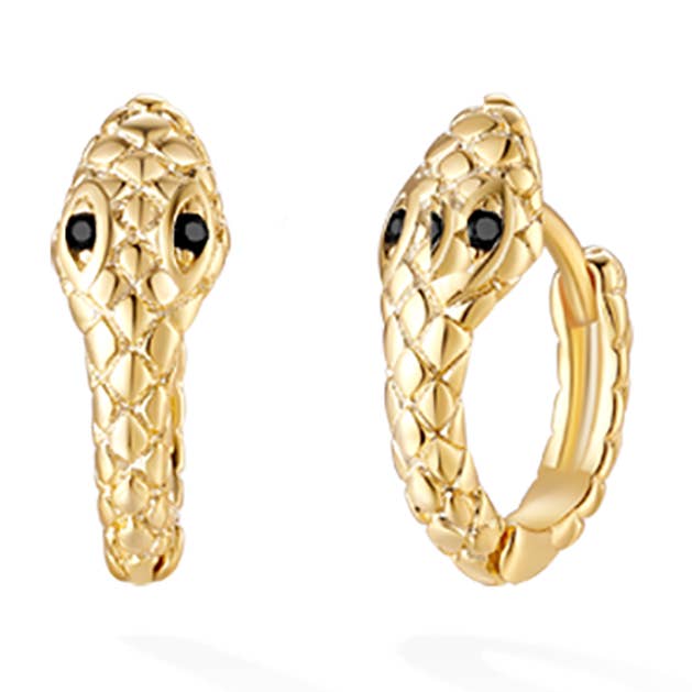 Ouroboros Serpent Huggies - Gul Guld for engroshandel hos Glacier Mist