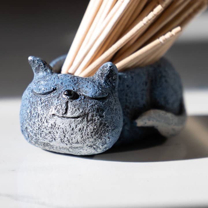 Mini Sleeping Cat Blobhouse Planter for wholesale by Cohasset Gifts