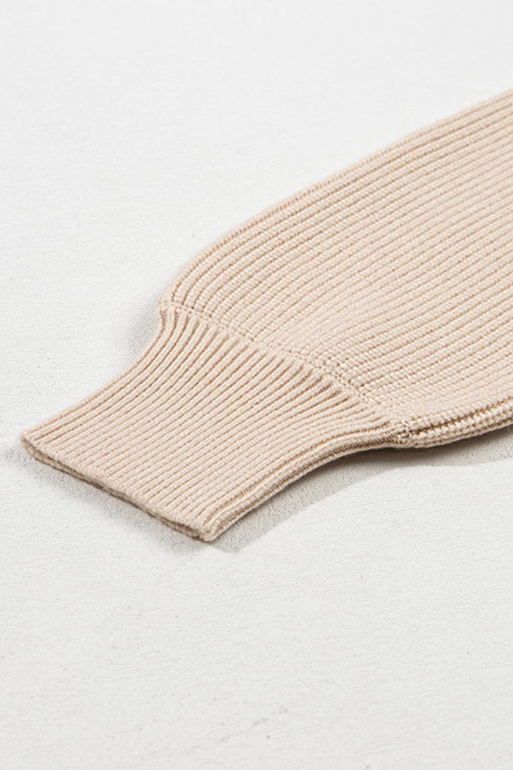 Suhkasana - Venta al por mayor Jersey de punto - Mujer - Jersey de color albaricoque con cuello en V y cuello en V y nudo en la espalda9