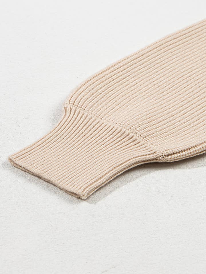Suhkasana – Engroshandel Pullover - Dame – Abrikos Lanterneærmet V-hals Knude Rygtrøje9