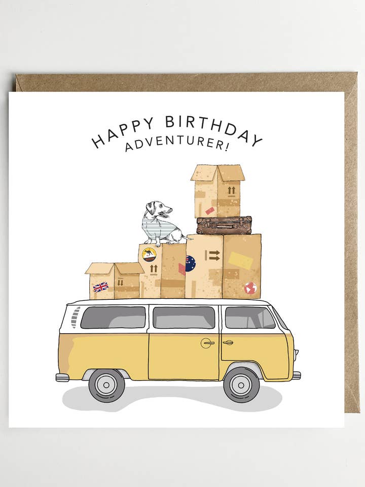 Geburtstagskarte/Grußkarte — Birthday Ad für den Großhandel von Dotty Dog Art