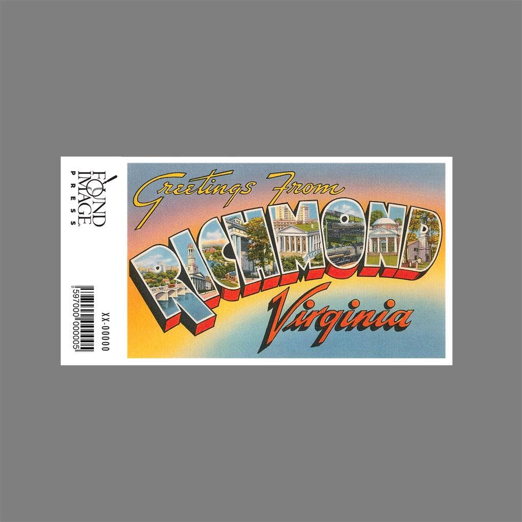 Found Image Press – wholesale Sticker – Sticker VA-392 Greetings from Richmond1