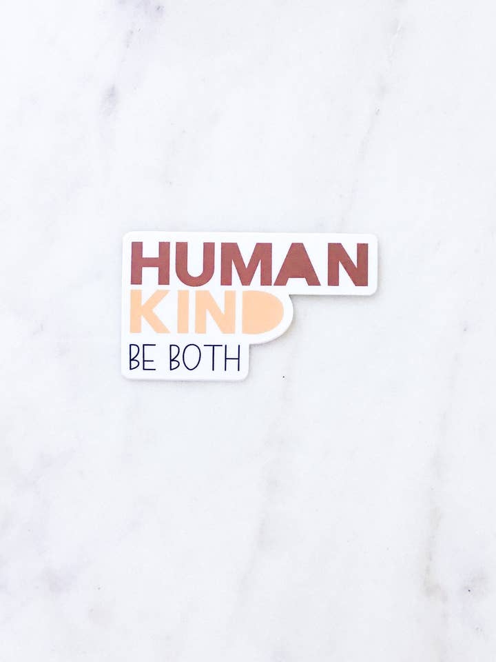 Pegatina «La humanidad, sé ambos» para venta al por mayor de The Good Teacher Co