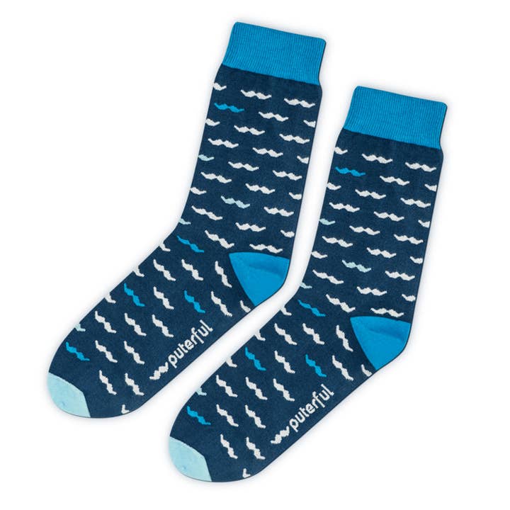 Mustache Socks for wholesale by Puterful