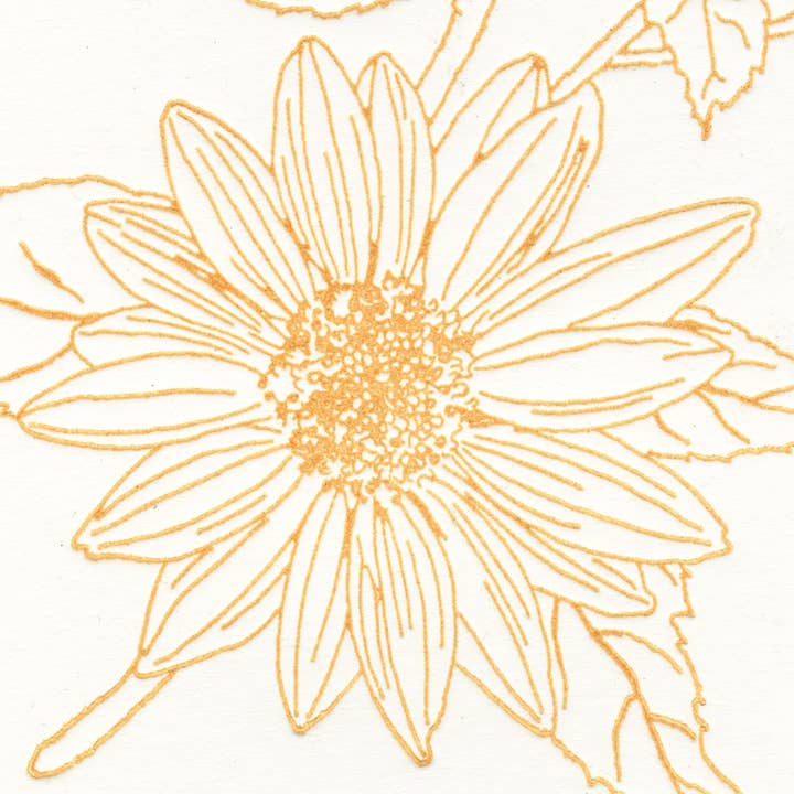 Girasole • Carta tipografica minerale • Quadrato per la vendita all'ingrosso da parte di Justina Freel