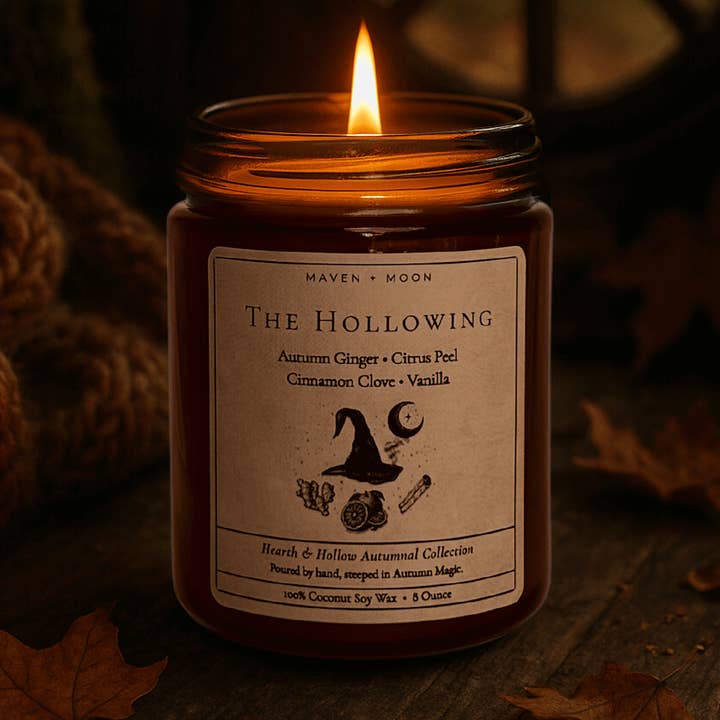 Den ihåliga höstkokosnötsljuset av sojavax ~ 8 oz för wholesale av MAVEN + MOON