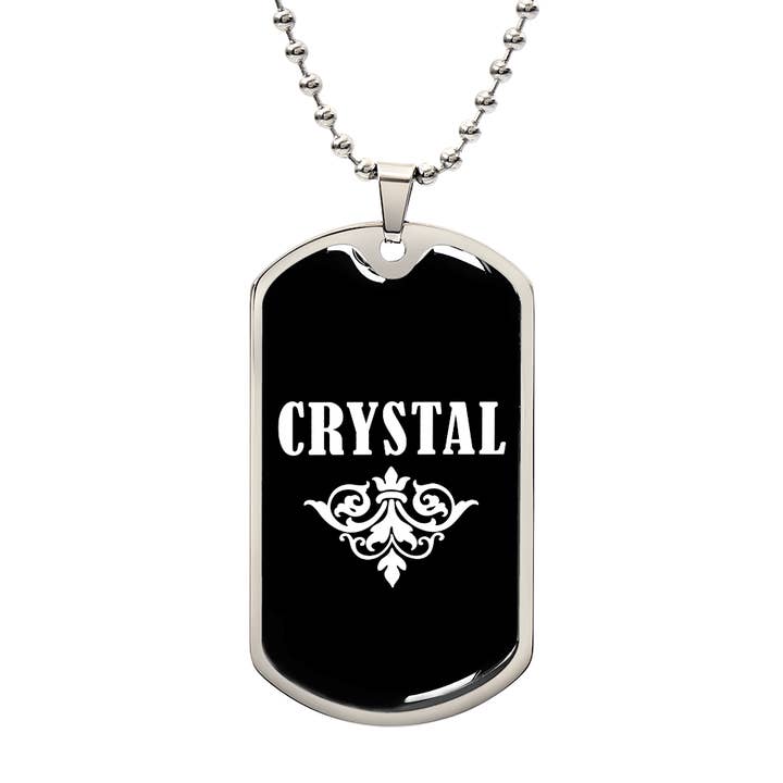 Crystal v03a - Luxury Dog Tag Necklace for wholesale by Unique Gifts Store