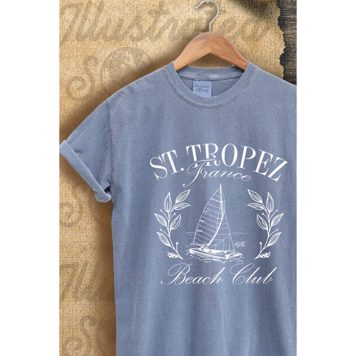 Illustrated Society - Wholesale Screen Printed T-Shirt - Women's - ST TROPEZ VINTAGE GRAPHIC  TEE3