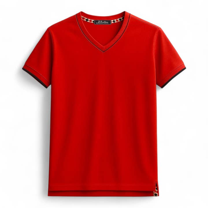 Signature en V Mosaïque – Rouge pour la vente par J.HINTON