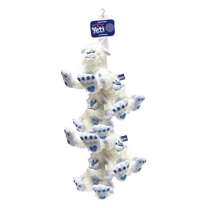 Novelty Brands - Wholesale Stuffed/Plush Toy - Kids & Baby - Fuzzy Feelz Plush Snow Yeti Clip Strip- 6/Display0