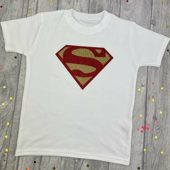 Personalised Baby Clothes and Gifts - Wholesale Screen Printed T-Shirt - Kids - Superman T-Shirt, Superhero Boy's Short Sleeve Top4