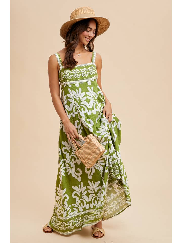 In Loom - Wholesale Dress - Women's - RESORT BORDER PRINT MAXI DRESS