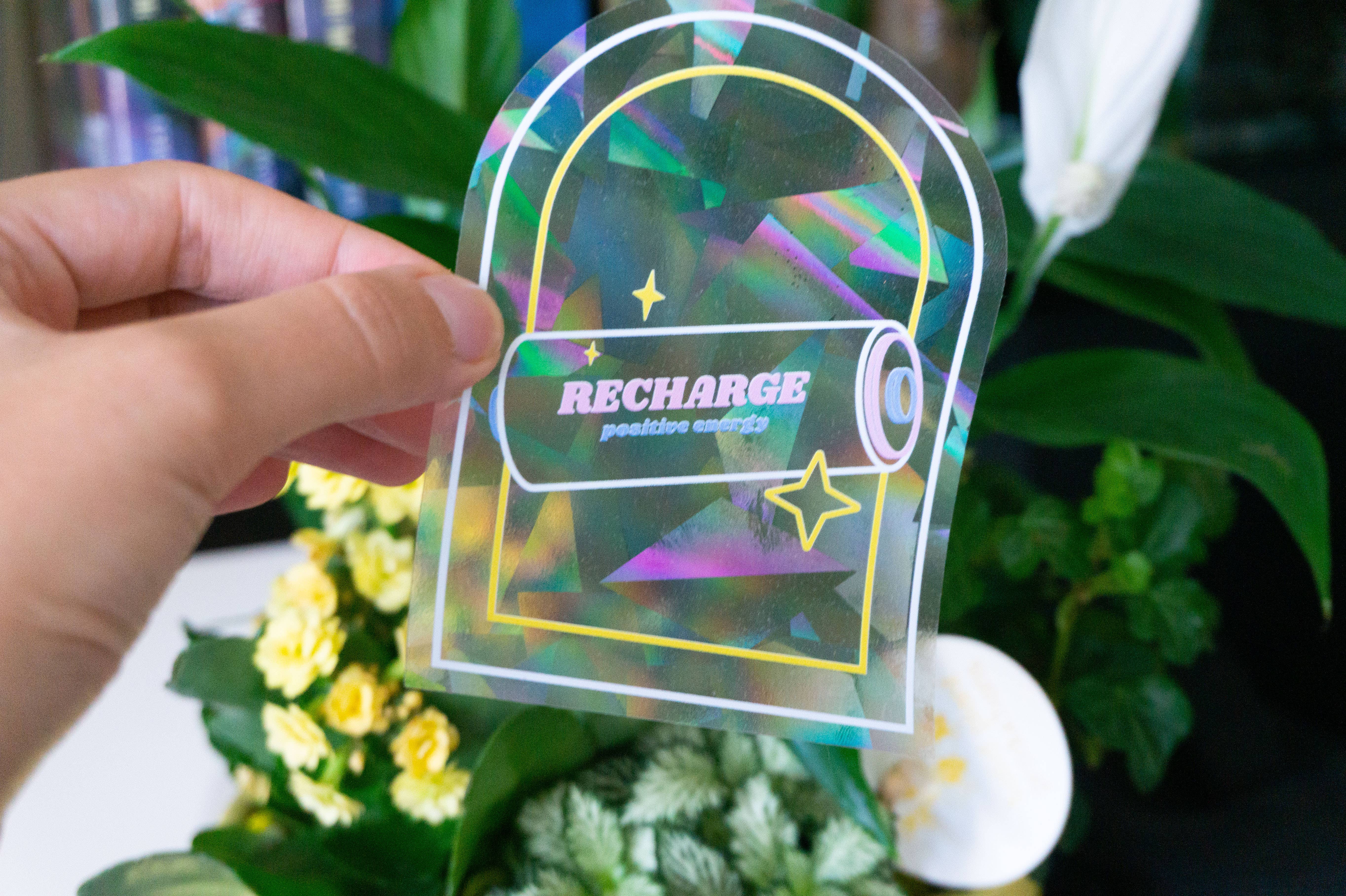 Creative Goodie - Wholesale Suncatcher - Bee and sunflowers suncatcher sticker, Rainbow window decal10