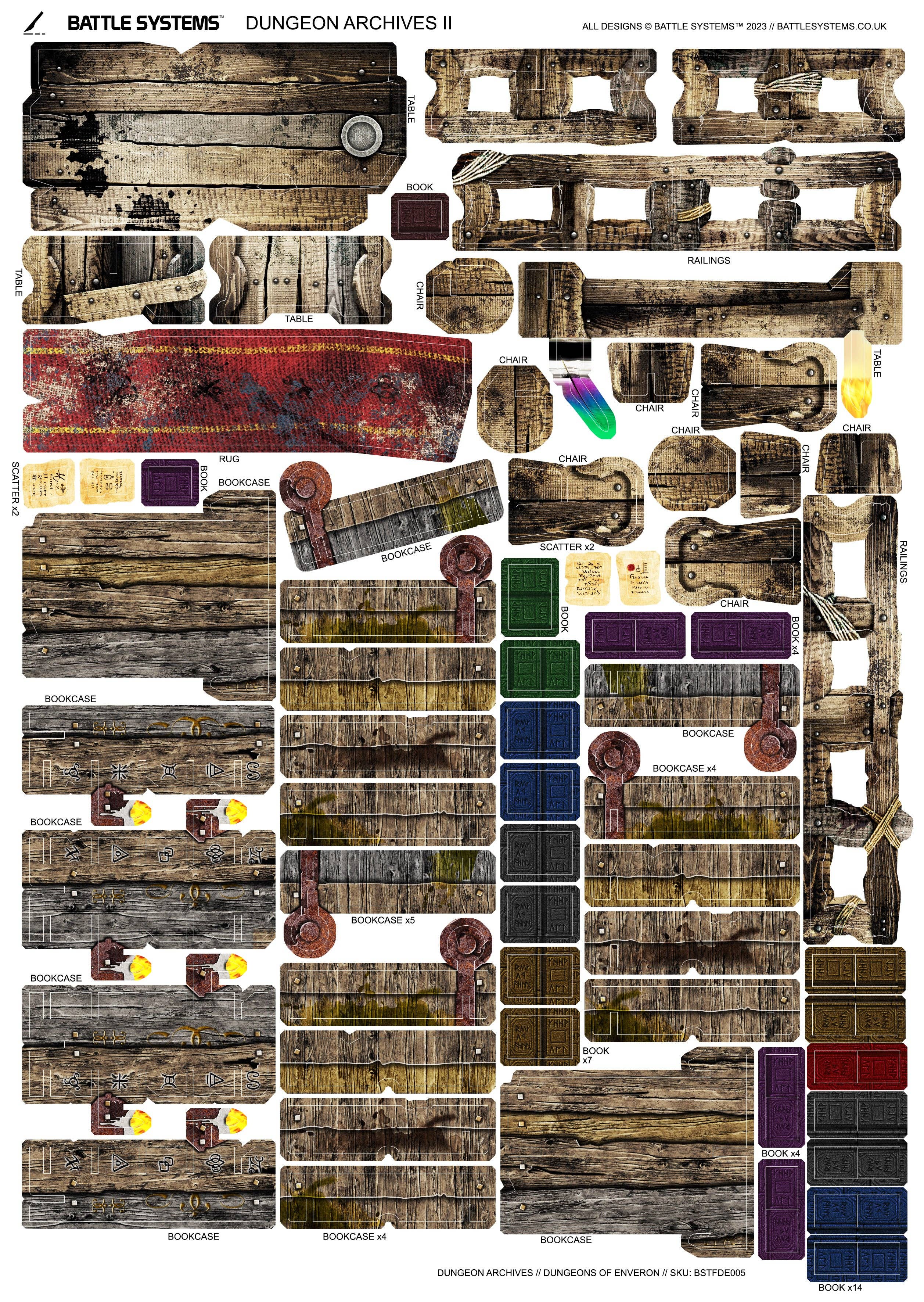 QMDirect - Wholesale Board Game - Battle Systems: Fantasy Dungeon Archives2